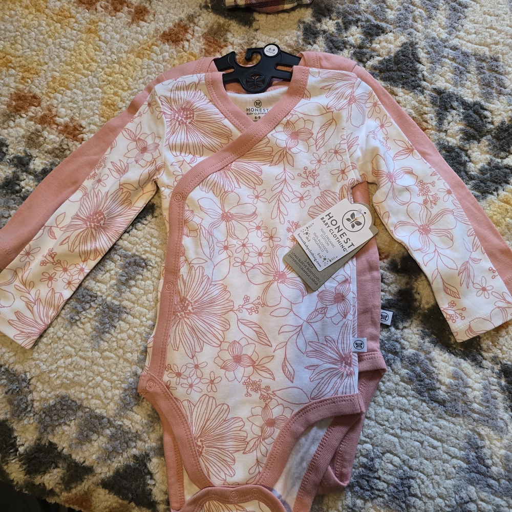 2 Pack Pink And Floral One Piece Honest Company